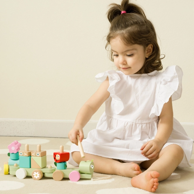 Puzzle train en bois Chenille de Classic World