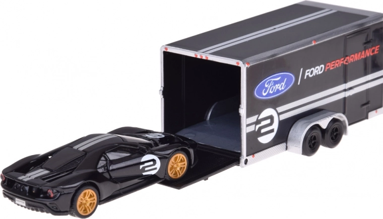 Functionele aanhanger met oprijplaat voor laden