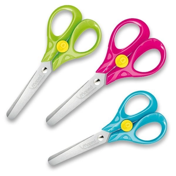 MAPED Schaar met ronde punt Security, 13cm - voor rechtshandigen (mix)