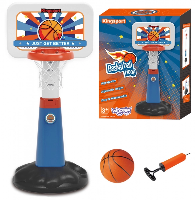 Woopie verstelbare basketbalset voor kinderen met pompje