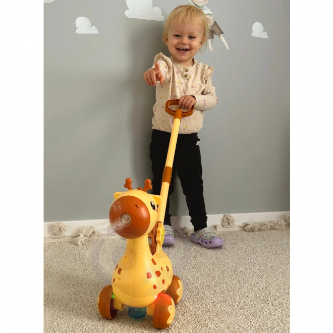 Bewegende giraffe 2-in-1 met bellenblaas voor kinderen