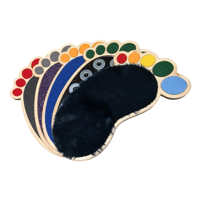 Surfaces variées pour la stimulation tactile