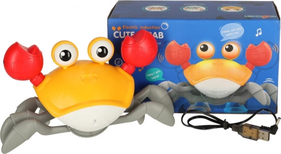 Interactive Crawling Crab with Music, USB – Red