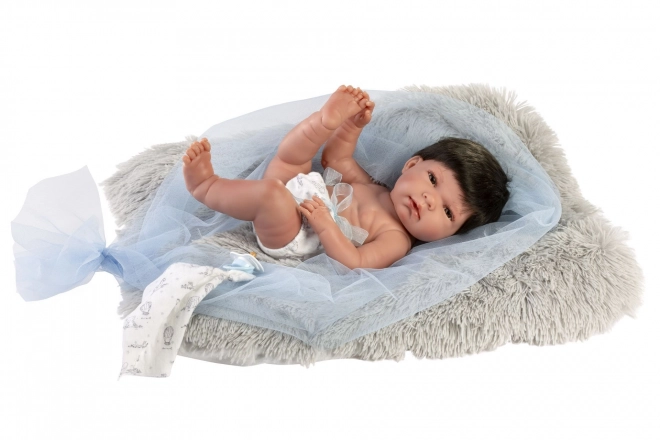 Realistische pop baby Llorens New Born Jongen met volledig vinyl lichaam 40 cm
