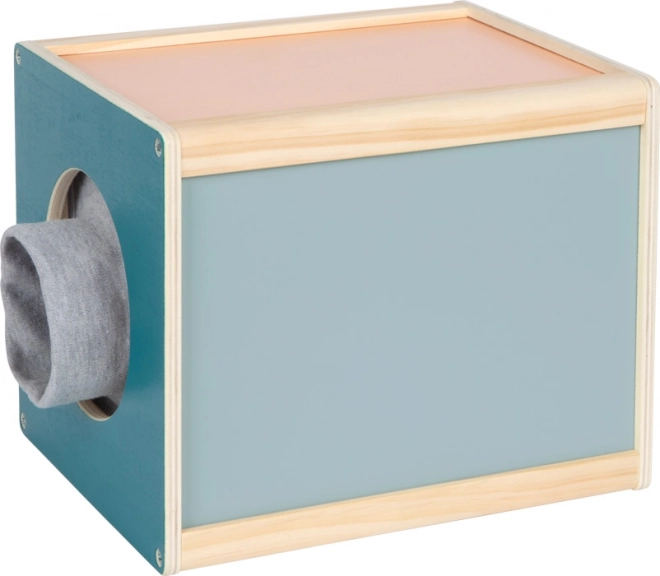 Boîte tactile en bois pour enfants
