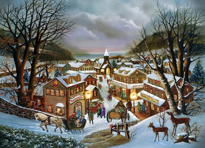 Puzzle COBBLE HILL Souvenir de Noël 1000 pièces