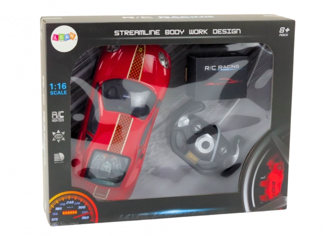 RC op afstand bestuurbare auto 1:16 rood