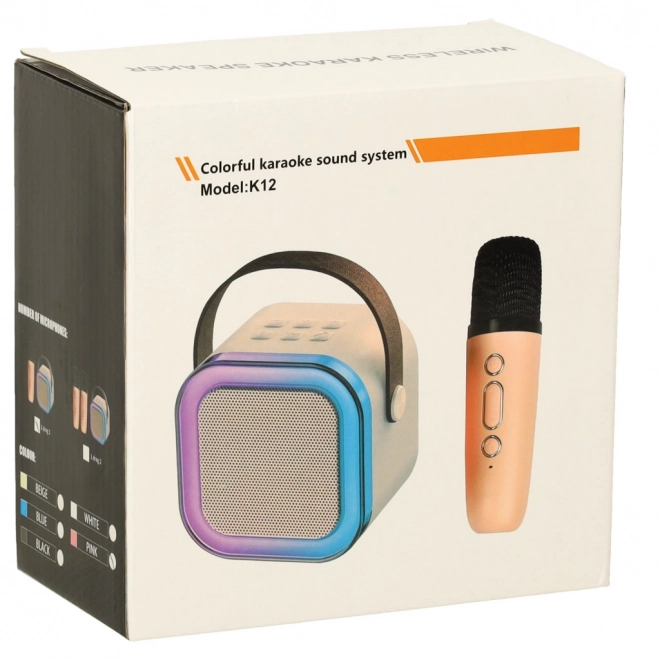 Karaoke Set with Bluetooth Speaker and Microphone Pink