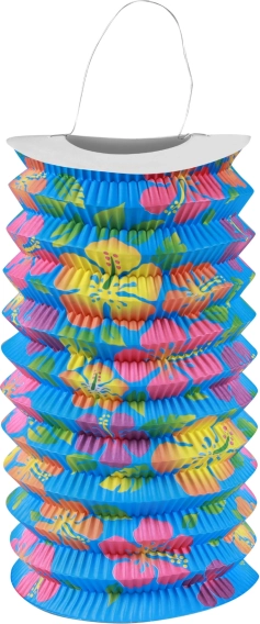Lampion pliable coloré Hawaï 15 cm