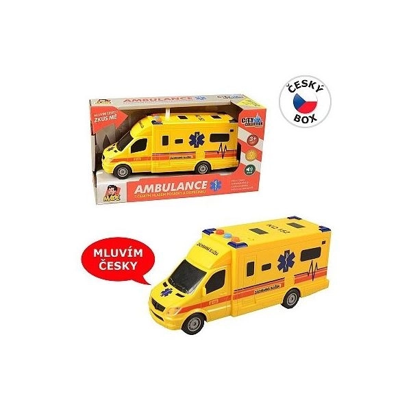 Ambulance met traagheidsmotor met licht- en geluidseffecten