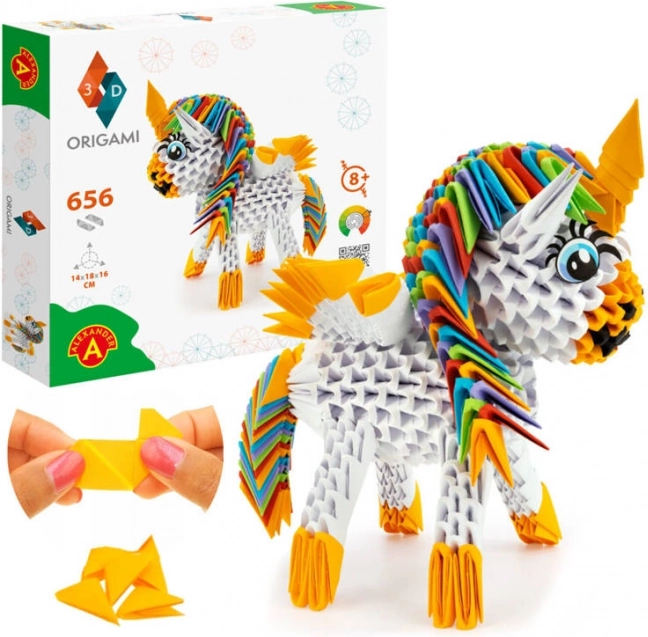ALEXANDER 3D origami – eenhoorn, 656 stukjes