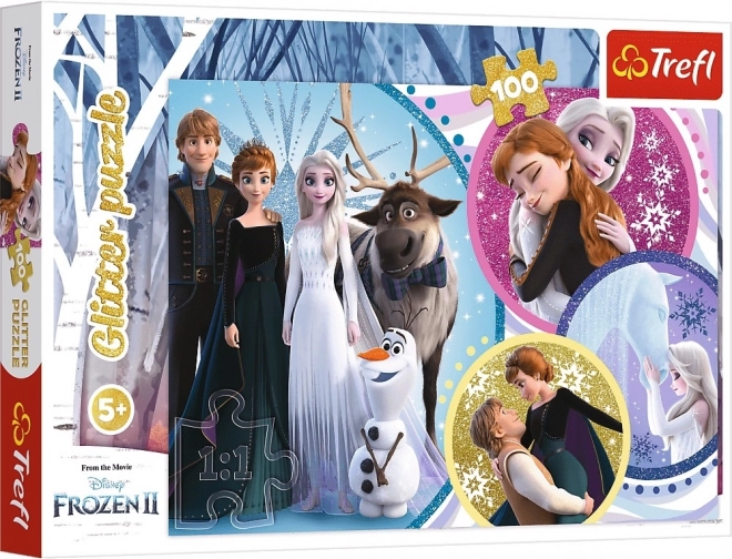 Glitterende puzzel Frozen 2: In het licht van liefde
