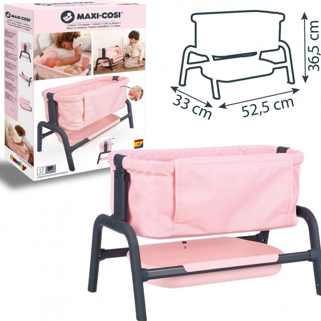 Smoby Maxi-Cosi Quinny lit pour poupées 38 cm avec espace de rangement et hauteur réglable