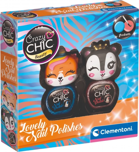 Clementoni Crazy Chic Beauty : kit de vernis à ongles Lovely – Pack double