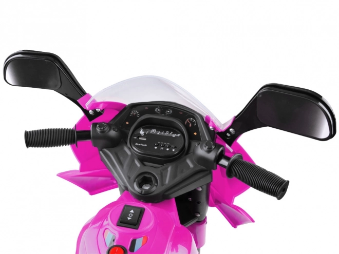 Children's Sports Motorcycle with LED Lights – Pink
