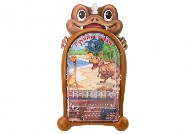 Flipperkast spel met dinosaurus thema standaard bruin