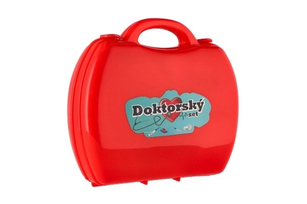 Dokterset van plastic in plastic koffer in blister 23x40x4cm