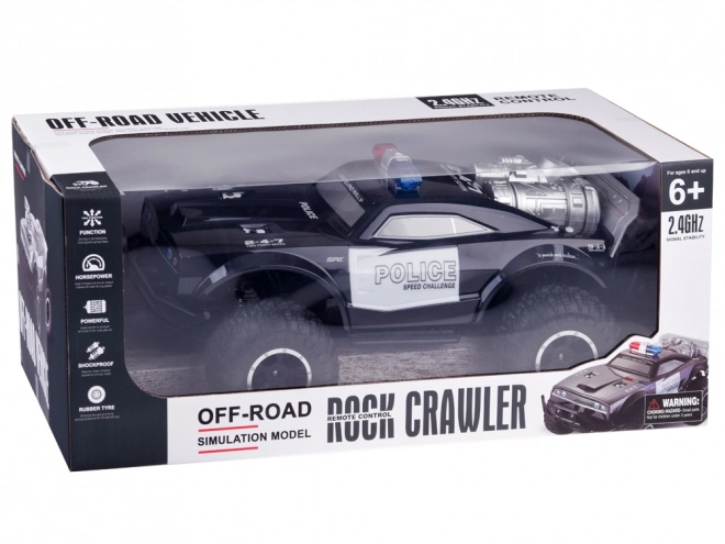 Grote bestuurbare monstertruck POLITIE verlichting op afstandsbediening RC0626