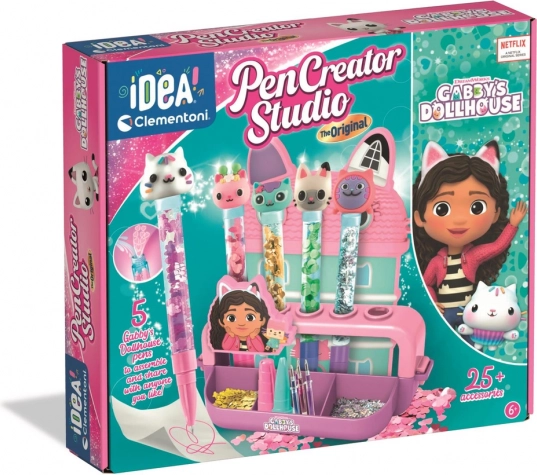 Kit de fabrication de stylos GABBY’S DOLLHOUSE – 5 stylos CLEMENTONI