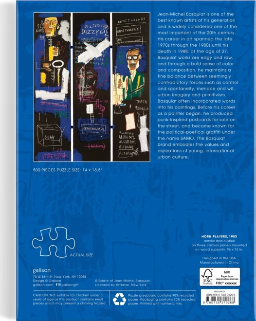 Puzzel Basquiat: Hoornspelers 500 stukjes