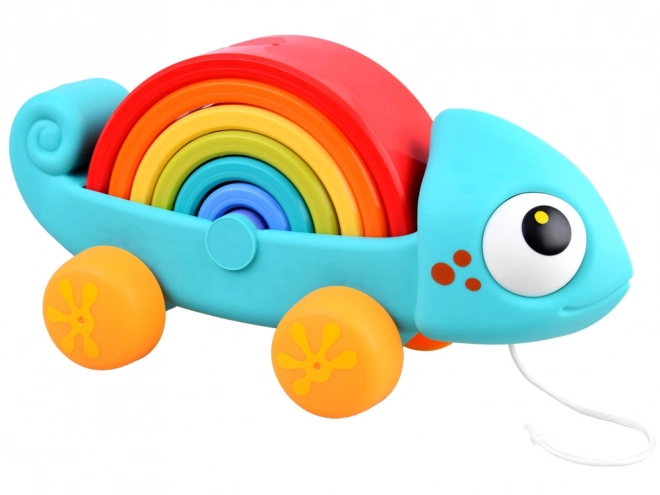 Montessori regenboogkameleon puzzel 18m+