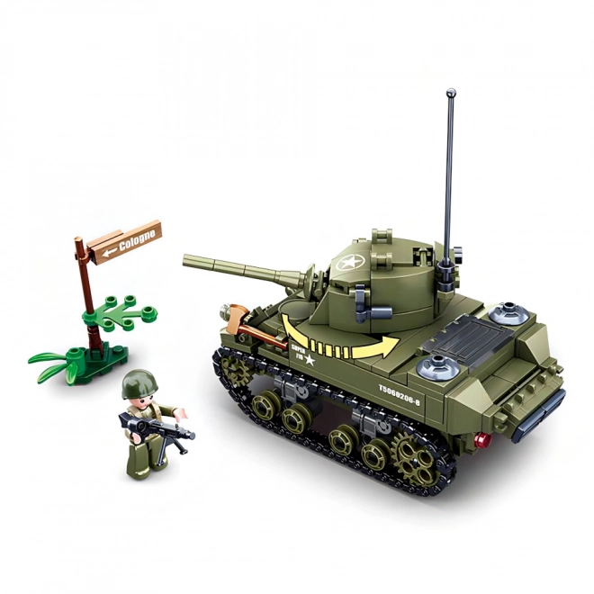 Sluban Leger WW2 M38-B0856 Kleine geallieerde tank