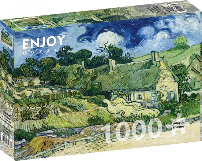 Geniet van puzzel Vincent van Gogh: Rietgedekte huisjes in Cordeville 1000 stukjes
