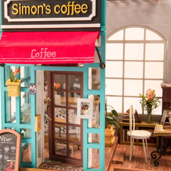 Šimonova koffiehuis - Doe-het-zelf Miniatuur koffiehuis in een poppenhuis