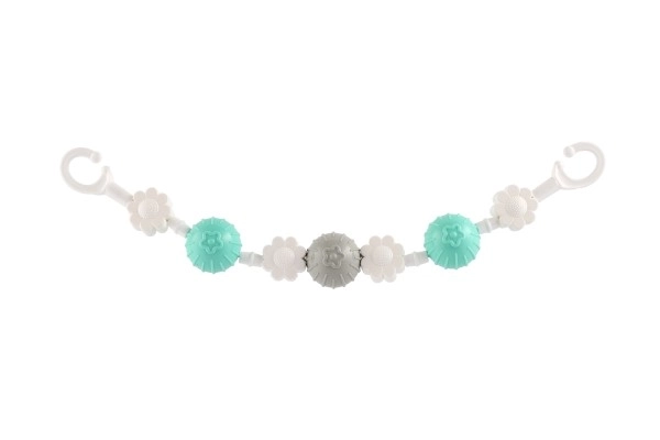 Gekleurde ketting met ballen voor kinderwagen 41 cm
