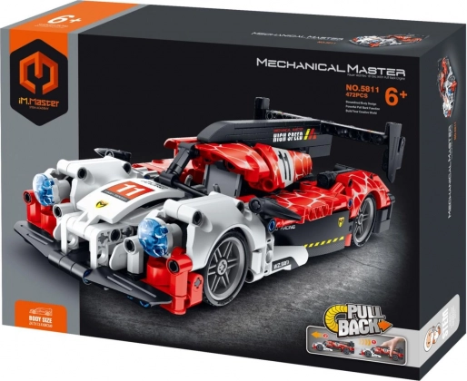 Kit de construction iM.MASTER voiture de course, 472 pièces, retour en arrière