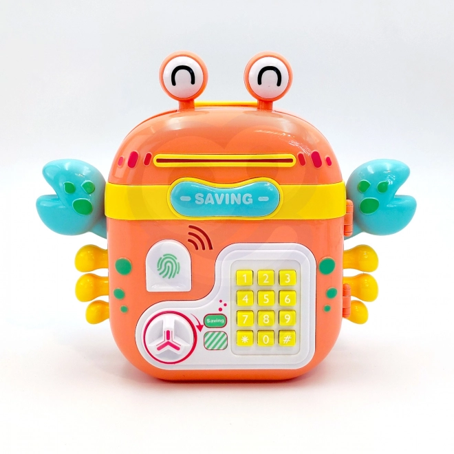 Elektronische spaarpot kluis met PIN Krab rugzak oranje