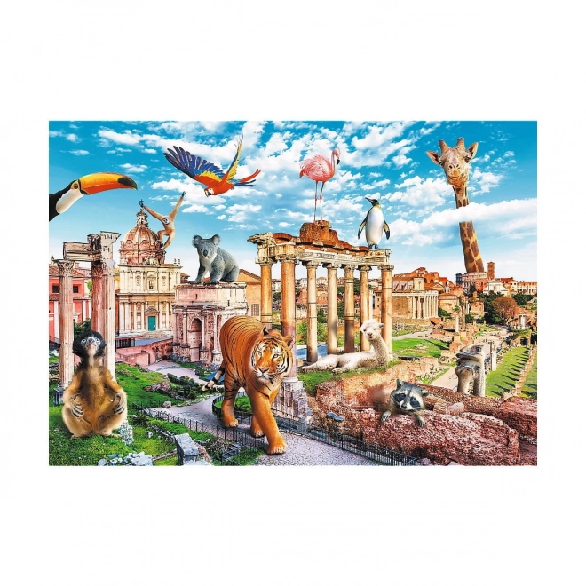Puzzel Grappige Steden - Wild Rome 1000 stukjes