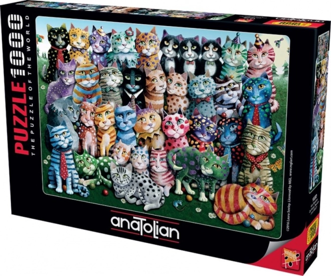Puzzel kattenfamilie hereniging 1000 stukjes