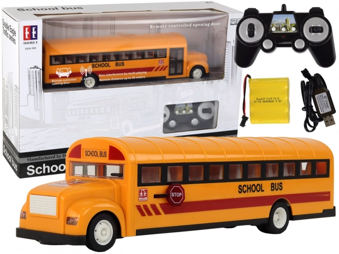 Gele schoolbus op afstandsbediening R/C Open deuren