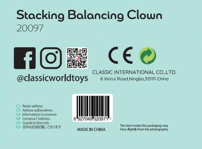 Holz-Puzzle Clown-Balancer Classic World