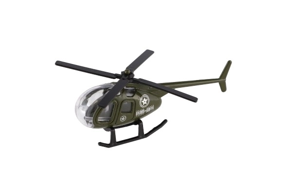 Metalen en plastic helikopter voor kinderen 10 cm