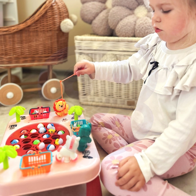 Woopie interaktiver Geschicklichkeitstisch Angeln Spiel – Rosa