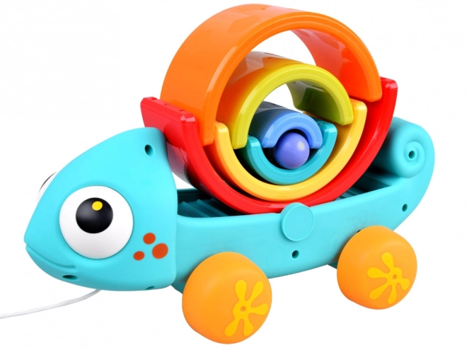 Montessori regenboogkameleon puzzel 18m+