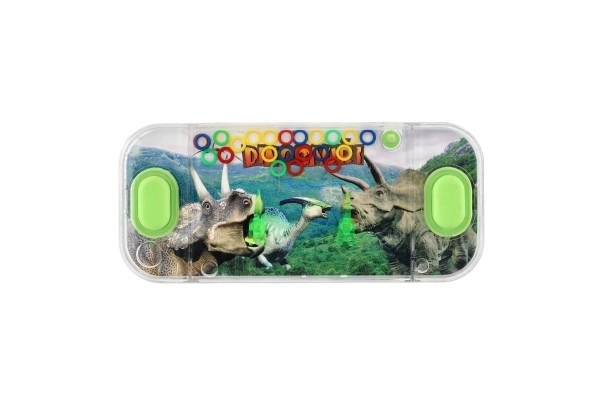 Water puzzelspel 15,5x7cm plastic dinosaurus 4 soorten 24 stuks in doos