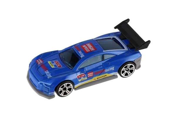 Auto race 6 stuks metaal/plastic 8cm vrije loop in doosje 10,5x27x4cm