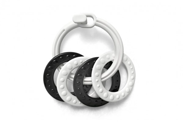 Contrasterende ringen voor kinderwagen