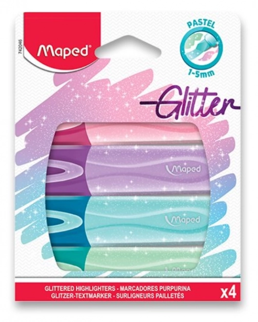 MAPED Markeerstiften Classic Glitter 4 stuks