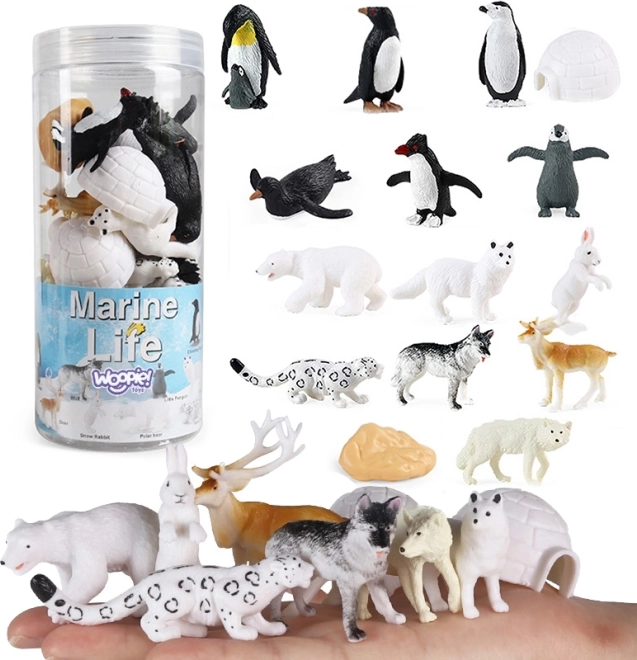 Arctic Animals - Set of 16 Figurines