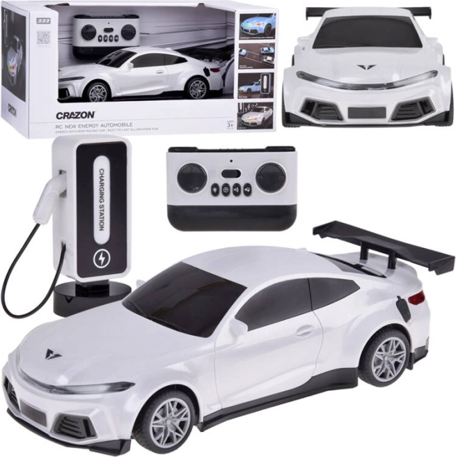 RC-auto met oplaadstation – Wit