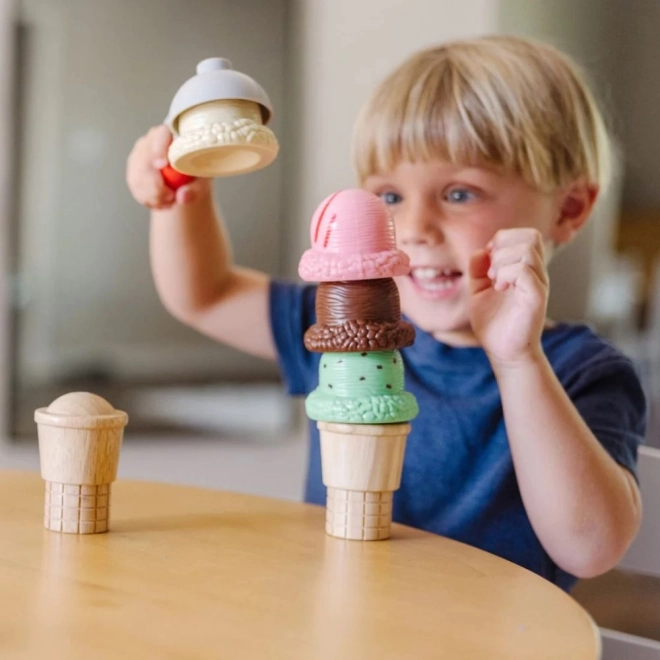Stackable colorful scoops