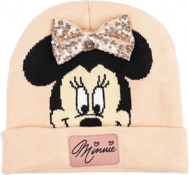 Knitted Hat with Minnie Sparkly Bow