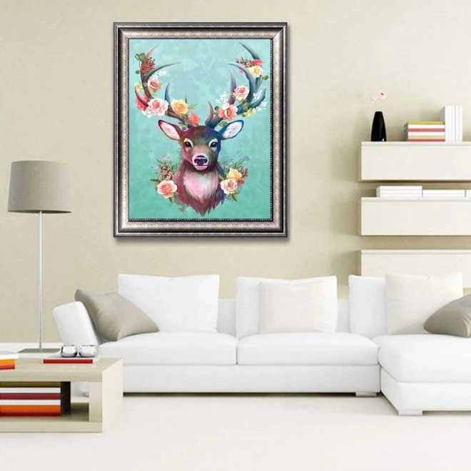 Diamantmozaïek 5D 30x40 cm met hertmotief