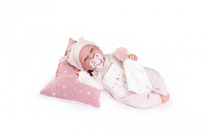 Antonio Juan 70252 CLARA - realistische babypop met geluiden en een zacht stoffen lichaam - 34 cm