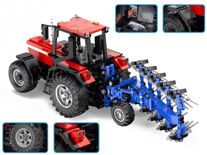 Grand ensemble de blocs 1675-ele 1:17 Tracteur + charrue télécommandée ZA5251