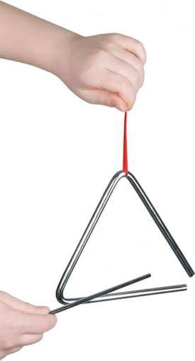 Grote metalen muziektriangel